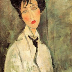 Modigliani - Portrait of a woman with a black tie